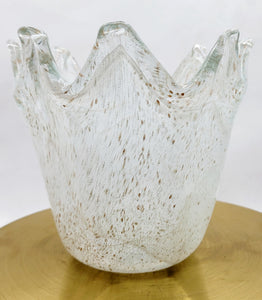 Murano Glass in Clear with Gold Sparkles