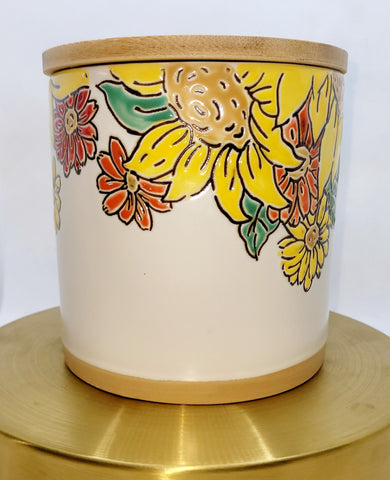 Sunflowers Canister Candle Large