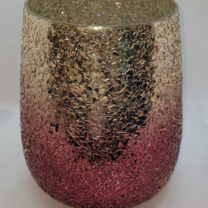 Silver, gold, red Ombre XL Home Décor Reflective Candle